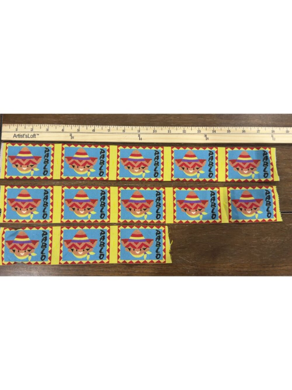 Pablo Cartoon Sombrero Fabric Labels Mexican Theme Sewing Quilting Craft Supplie - Picture 4 of 6